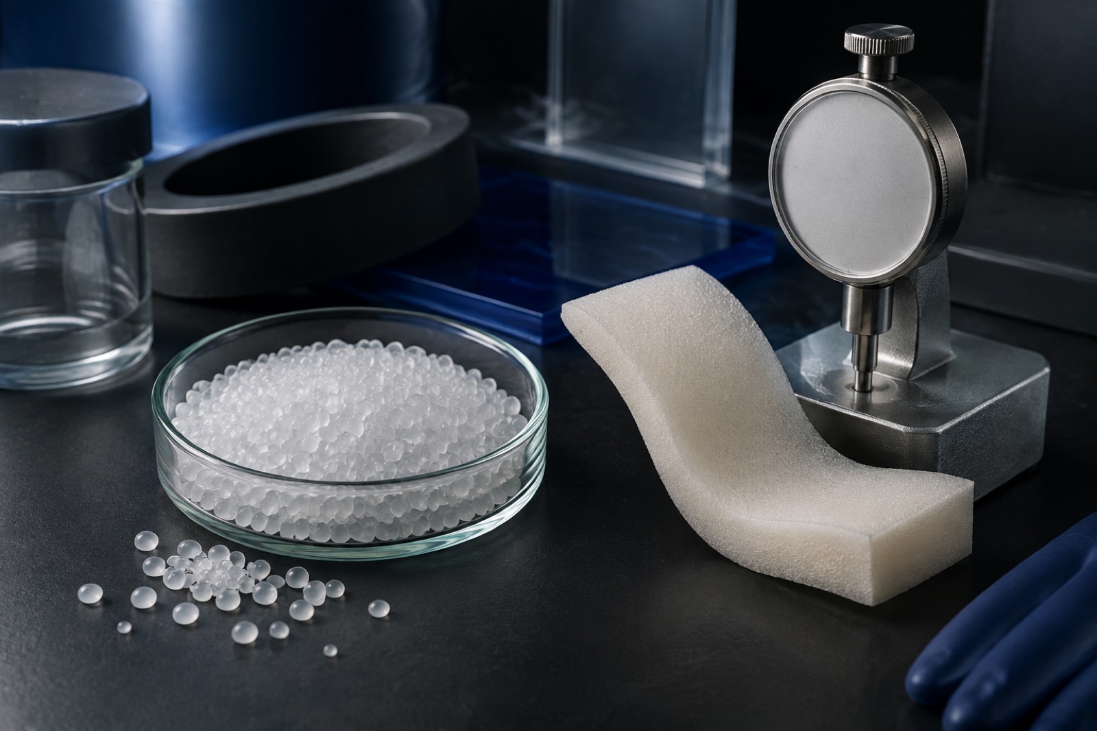 Soft POE and EVA foam dimensional stability